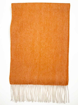Ascott & Hemley Scarves Ascott & Hemley - Wool/Cashmere Twill Orange Scarf