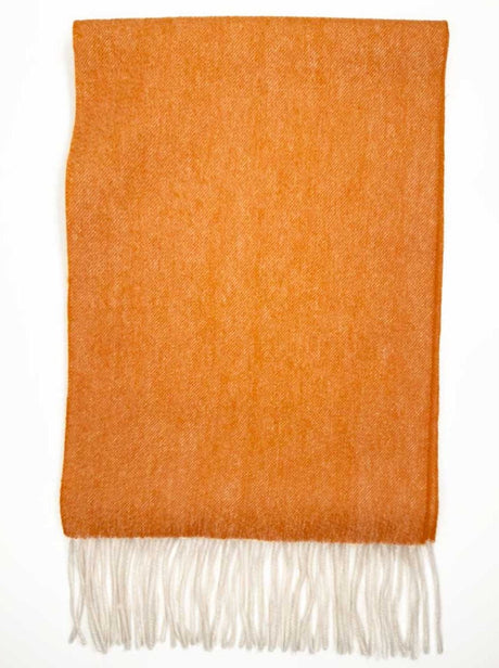 Ascott & Hemley Scarves Ascott & Hemley - Wool/Cashmere Twill Orange Scarf