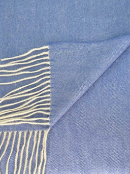 Ascott & Hemley Scarves Ascott & Hemley - Wool/Cashmere Twill Sky Scarf