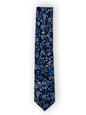 Ascott & Hemley Tie Ascott - Floral Print Silk Tie