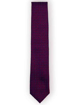 Ascott & Hemley Tie Ascott - Geometric Print Woven Silk Tie