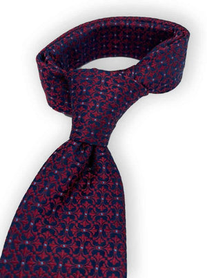 Ascott & Hemley Tie Ascott - Geometric Print Woven Silk Tie