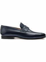 Barker Shoes & Boots Barkers - Sawyer Navy Slip-on Loafer