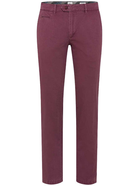 Brax Chinos/Trousers Brax - Everest: Triple Stone Cotton Wine Chino