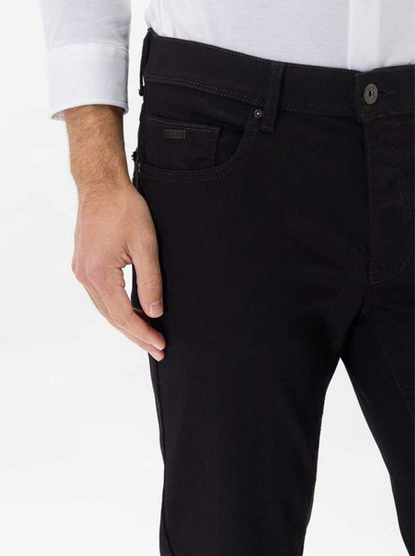 Brax Jeans Brax - Cadiz Masterpiece: Straight Leg Perma Black Jeans