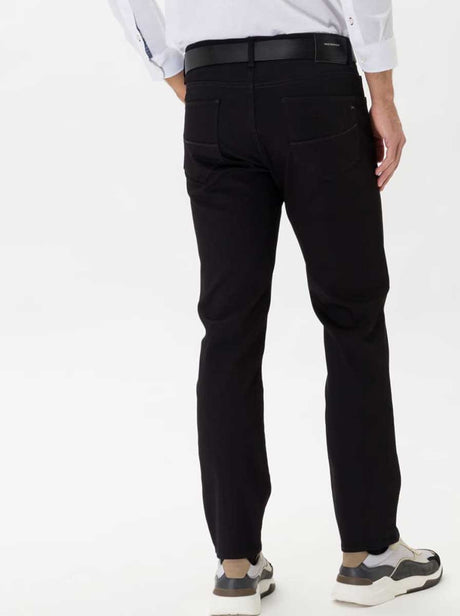 Brax Jeans Brax - Cadiz Masterpiece: Straight Leg Perma Black Jeans