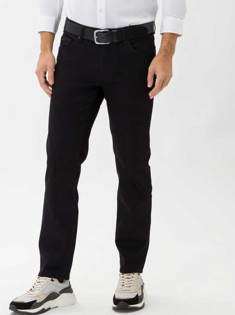 Brax Jeans Brax - Cadiz Masterpiece: Straight Leg Perma Black Jeans