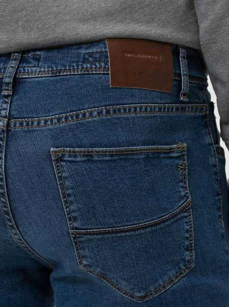 Brax Jeans Brax - Cadiz Masterpiece: Straight Leg Regular Blue Used Jeans