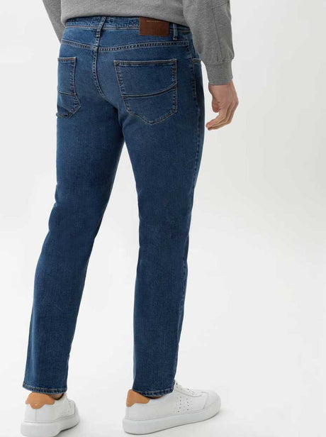 Brax Jeans Brax - Cadiz Masterpiece: Straight Leg Regular Blue Used Jeans