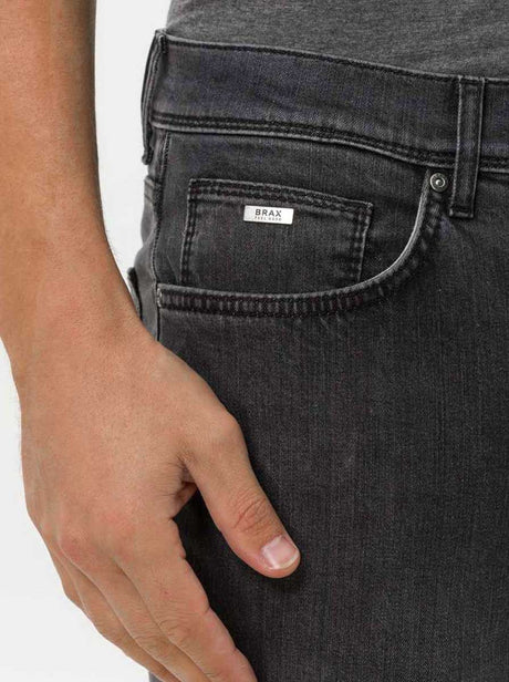 Brax Jeans Brax - Cadiz Masterpiece: Straight Leg Used Grey Jeans