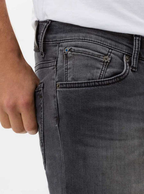 Brax Jeans Brax - Chuck Hi-Flex: Tapered Leg Grey Denim Jeans