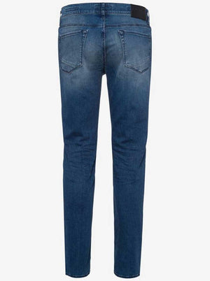 Brax Jeans Brax - Chuck Hi-Flex: Tapered Leg Vintage Blue Denim Jeans