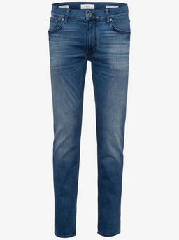 Brax Jeans Brax - Chuck Hi-Flex: Tapered Leg Vintage Blue Denim Jeans