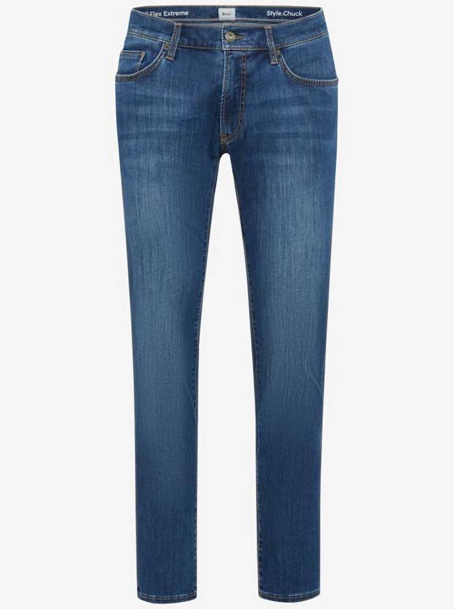 Brax Jeans Brax - Chuck Hi-Flextreme: Tapered Leg Dark Regular Used Denim Jeans