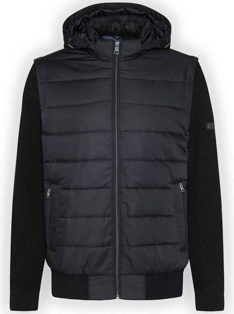 Bugatti Coats Bugatti - Hybrid Jacket w/ Removable Hood & Knitted Sleeves