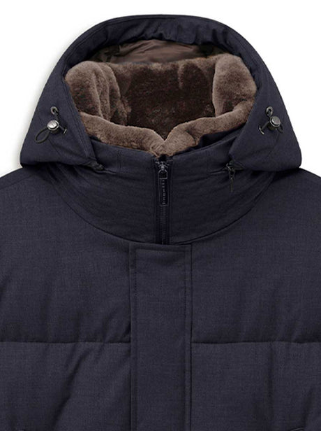 Bugatti Coats Bugatti - Long Quilted Navy Parker