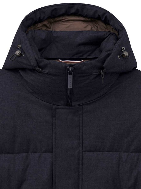 Bugatti Coats Bugatti - Long Quilted Navy Parker