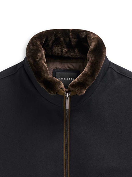 Bugatti Coats Bugatti - Outerwear - Wool Blouson w/ Removable Faux Fur Coller