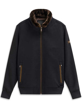 Bugatti Coats Bugatti - Outerwear - Wool Blouson w/ Removable Faux Fur Coller