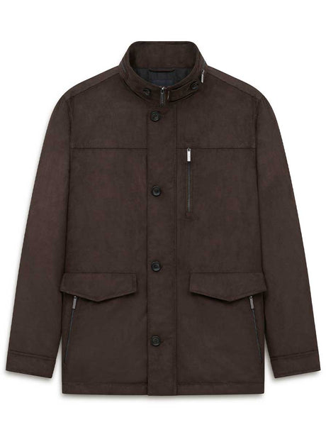 Bugatti Coats Bugatti - Premium Faux Suede Brown Jacket