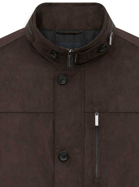 Bugatti Coats Bugatti - Premium Faux Suede Brown Jacket