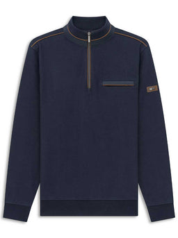 Bugatti Knitwear & Jumpers Bugatti -  1/4 Zip Navy Sweatshirt