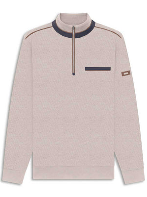 Bugatti Knitwear & Jumpers Bugatti -  1/4 Zip Stone Sweatshirt