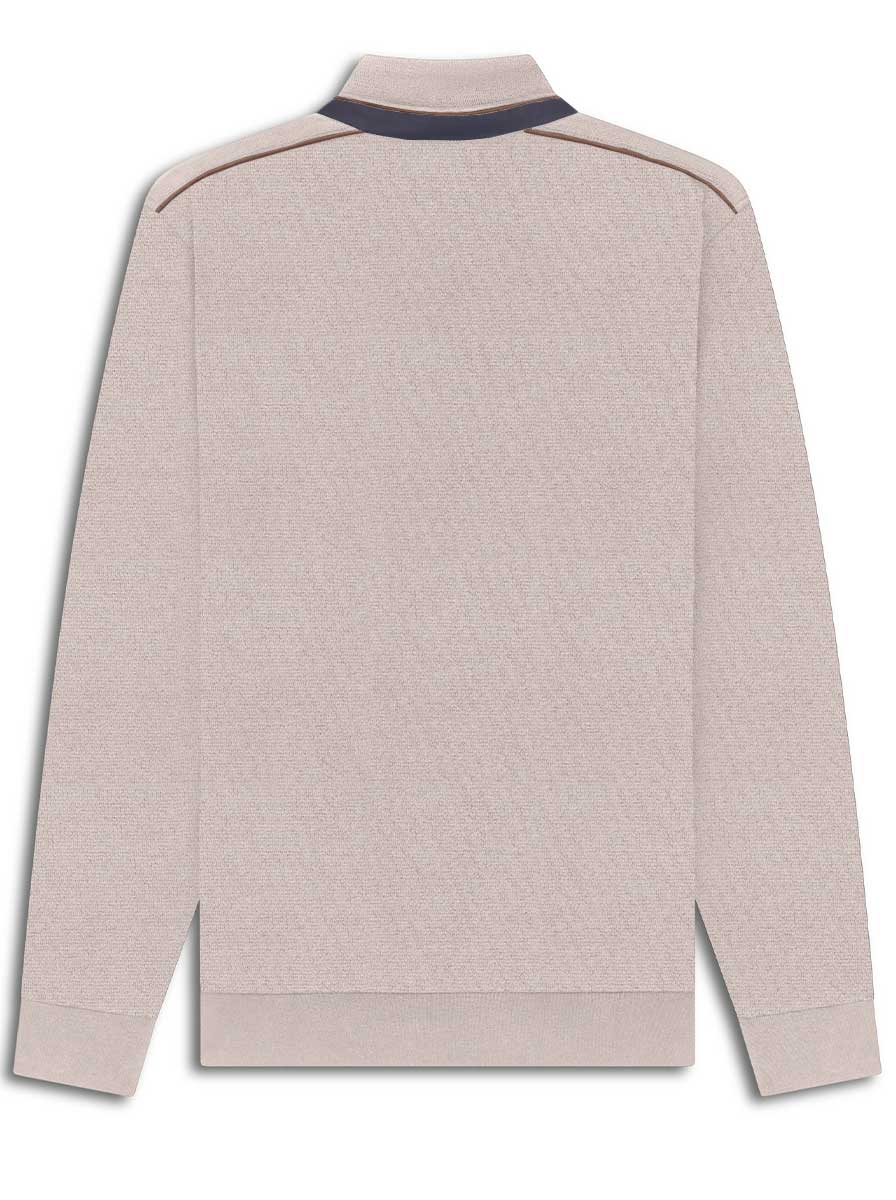 Bugatti Knitwear & Jumpers Bugatti -  1/4 Zip Stone Sweatshirt