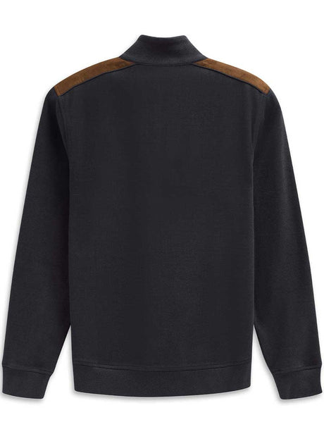 Bugatti Knitwear & Jumpers Bugatti - Sweatshirt - 1/4 Zip w/ Alcantara Trim