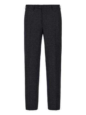 Canali Chinos/Trousers Canali - Anthracite Flannel Trousers