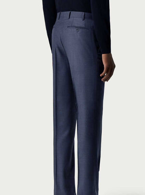 Canali Chinos/Trousers Canali - Blue/Grey Wool Trousers