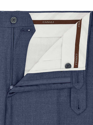 Canali Chinos/Trousers Canali - Blue/Grey Wool Trousers