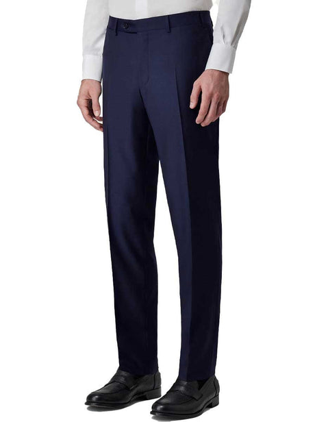 Canali Chinos/Trousers Canali - French Navy Wool Trousers