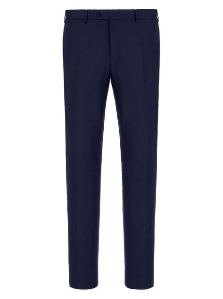 Canali Chinos/Trousers Canali - French Navy Wool Trousers