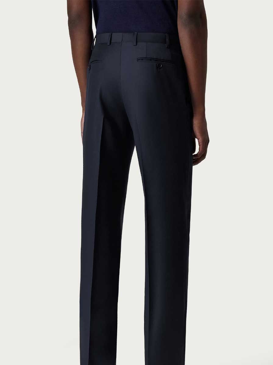 Canali Chinos/Trousers Canali - Navy Wool Trousers