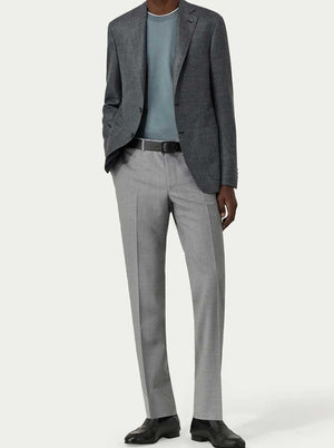 Canali Chinos/Trousers Canali - Summer Wool Light Grey Trousers