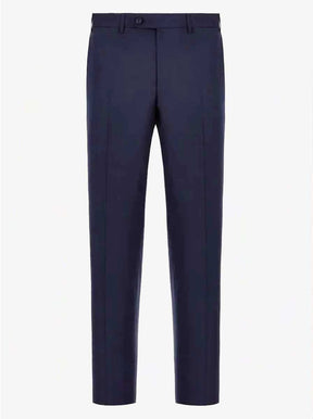 Canali Chinos/Trousers Canali - Summer Wool Navy Trousers