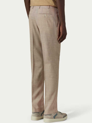Canali Chinos/Trousers Canali - Summer Wool Tan Trousers