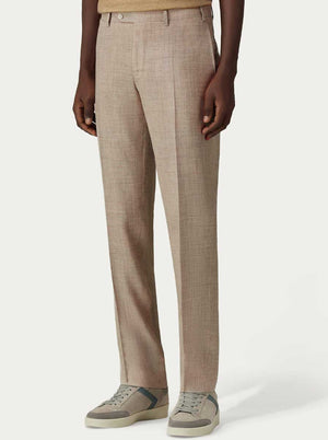 Canali Chinos/Trousers Canali - Summer Wool Tan Trousers