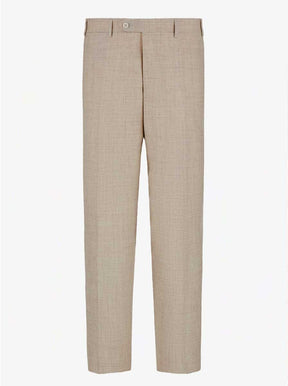 Canali Chinos/Trousers Canali - Summer Wool Tan Trousers