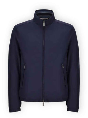 Canali Coats Canali - Blue Waterproof Technical Fabric Jacket