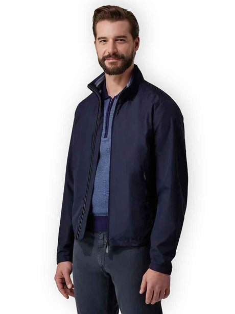 Canali Coats Canali - Blue Waterproof Technical Fabric Jacket