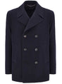 Canali Coats Canali - Double Breasted Wool Navy Pea-Coat