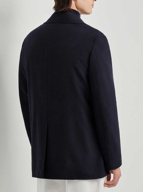 Canali Coats Canali - Double Breasted Wool Navy Pea-Coat