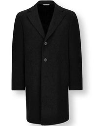 Canali Coats Canali - Overcoat - Black Wool & Cashmere