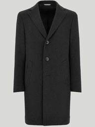Canali Coats Canali - Overcoat - Charcoal Wool & Cashmere