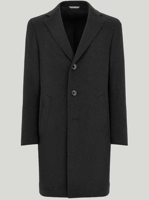 Canali Coats Canali - Overcoat - Charcoal Wool & Cashmere