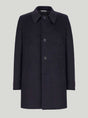 Canali Coats Canali - Overcoat - Navy Wool & Cashmere ¾ Length
