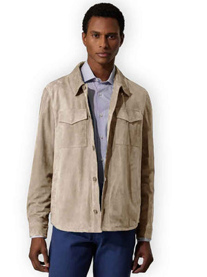 Canali Coats Canali - Suede Overshirt