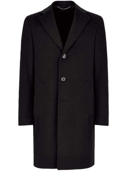 Canali Coats & Outerwear Canali - Black Wool & Cashmere Overcoat